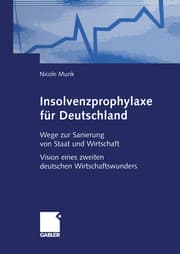 Cover von Insolvenzprophylaxe für Deutschland