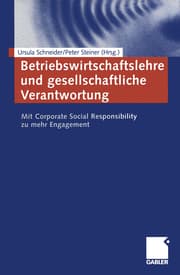 Cover von Betriebswirtschaftslehre und gesellschaftliche Verantwortung