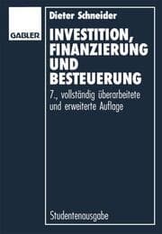 Cover von Investition, Finanzierung und Besteuerung