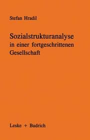 Cover von Sozialstrukturanalyse in einer fortgeschrittenen Gesellschaft