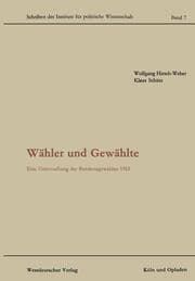 Cover von Wähler und Gewählte