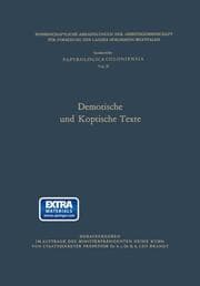 Cover von Demotische und Koptische Texte