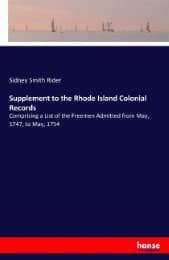 Cover von Supplement to the Rhode Island Colonial Records