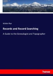 Cover von Records and Record Searching