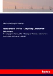 Cover von Miscellaneous Travels - Comprising Letters from Switzerland