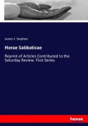 Cover von Horae Sabbaticae