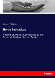 Cover von Horae Sabbaticae