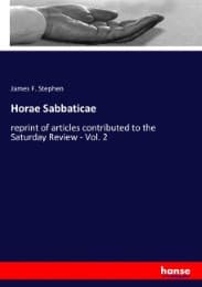 Cover von Horae Sabbaticae
