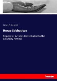 Cover von Horae Sabbaticae