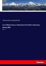 Cover von List of Marine Fauna Collected at the Tarbert Laboratory during 1885