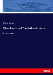 Cover von Minor Poems and Translations in Verse