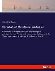 Cover von Hieroglyphisch-Demotisches Wörterbuch