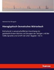 Cover von Hieroglyphisch-Demotisches Wörterbuch