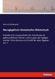 Cover von Hieroglyphisch-Demotisches Wörterbuch