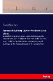 Cover von Proposed Building Law for Medium Sized Cities
