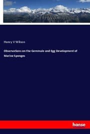 Cover von Observations on the Gemmule and Egg Development of Marine Sponges