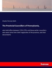 Cover von The Provincial Councillors of Pennsylvania,