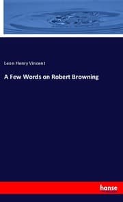 Cover von A Few Words on Robert Browning