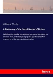Cover von A Dictionary of the Noted Names of Fiction