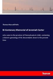 Cover von Bi-Centenary Memorial of Jeremiah Carter