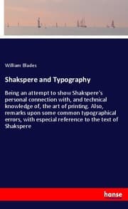 Cover von Shakspere and Typography