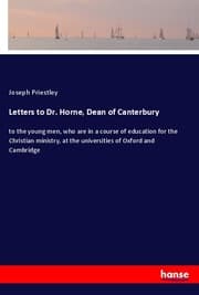 Cover von Letters to Dr. Horne, Dean of Canterbury