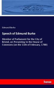 Cover von Speech of Edmund Burke