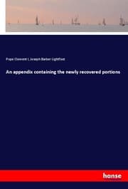 Cover von An appendix containing the newly recovered portions