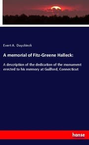 Cover von A memorial of Fitz-Greene Halleck: