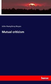 Cover von Mutual criticism