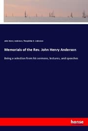 Cover von Memorials of the Rev. John Henry Anderson
