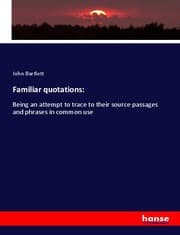 Cover von Familiar quotations: