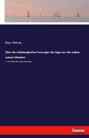 Cover von Über die mittelenglischen Fassungen der Sage von den sieben weisen Meistern