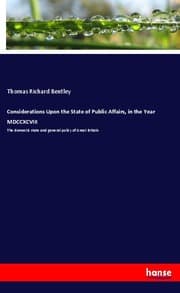 Cover von Considerations Upon the State of Public Affairs, in the Year MDCCXCVIII
