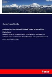 Cover von Observations on the Doctrine Laid Down by Sir William Blackstone