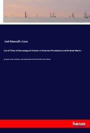 Cover von List of Titles of Genealogical Articles in American Periodicals and Kindred Works