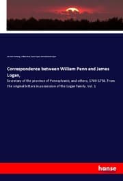 Cover von Correspondence between William Penn and James Logan,