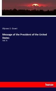Cover von Message of the President of the United States