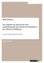 Cover von Les organes de protection non juridictionnelle des Droits de lHomme et des Libertés Publiques en droit camerounais