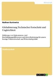 Cover von Globalisierung, Technischer Fortschritt und Ungleichheit