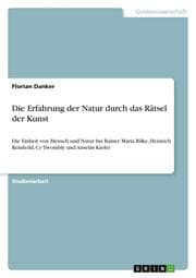 Cover von Die Erfahrung der Natur durch das Rätsel der Kunst