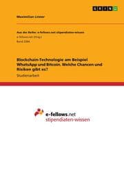 Cover von Blockchain-Technologie am Beispiel WhatsApp und Bitcoin. Welche Chancen und Risiken gibt es?
