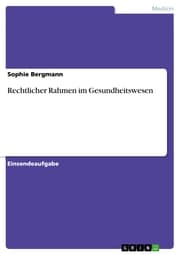 Cover von Rechtlicher Rahmen im Gesundheitswesen