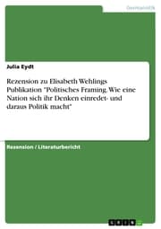 Cover von Rezension zu Elisabeth Wehlings Publikation 'Politisches Framing. Wie eine Nation sich ihr Denken einredet- und daraus Politik macht'
