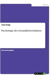 Cover von Psychologie des Gesundheitsverhaltens