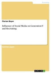 Cover von Influence of Social Media on Generation Y and Recruiting