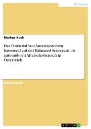 Cover von Das Potenzial von Anreizsystemen basierend auf der Balanced Scorecard im automobilen Aftersalesbereich in Österreich