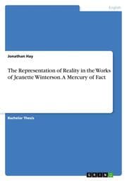 Cover von The Representation of Reality in the Works of Jeanette Winterson. A Mercury of Fact