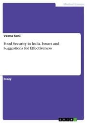 Cover von Food Security in India. Issues and Suggestions for Effectiveness