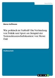 Cover von Wie politisch ist Fußball? Die Verbindung von Politik und Sport am Beispiel der Nationalmannschaftskarriere von Mesut Özil